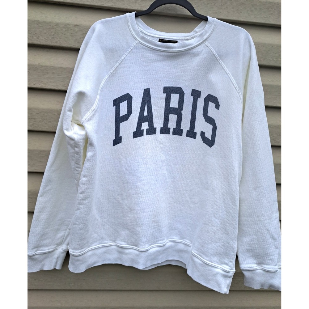 Retro Brand LA Mens Cotton Crewneck Sweatshirt Medium Made In USA White Fleece